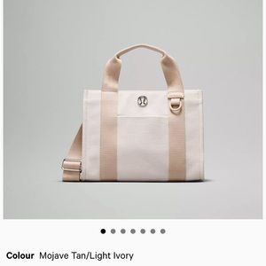 Lululemon Canvas Tote Bag Mini 4.5L Mojave Tan/Light Ivory Two Tone
